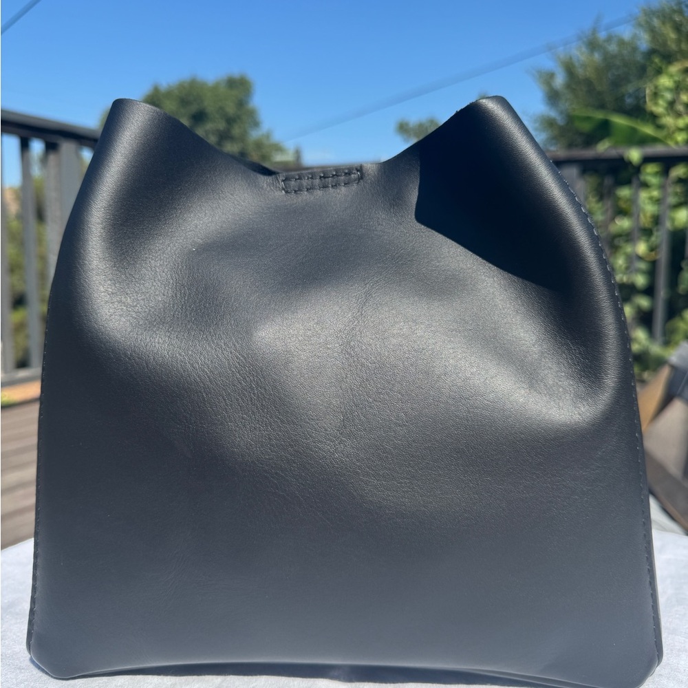 Full Grain Leather Butterfly Bucket Bag